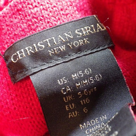 NWT Girls Christian Soriano Red Knit Coat Jacket Faux Fur Trim SZ 5-6 - Picture 6 of 7